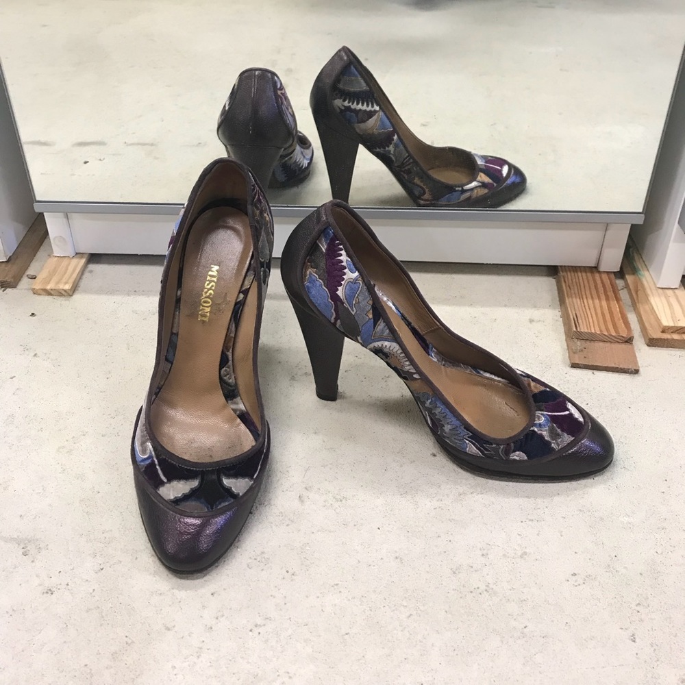 Missoni velvet heels